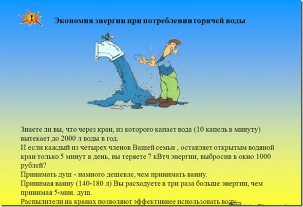 О рациональном использовании воды